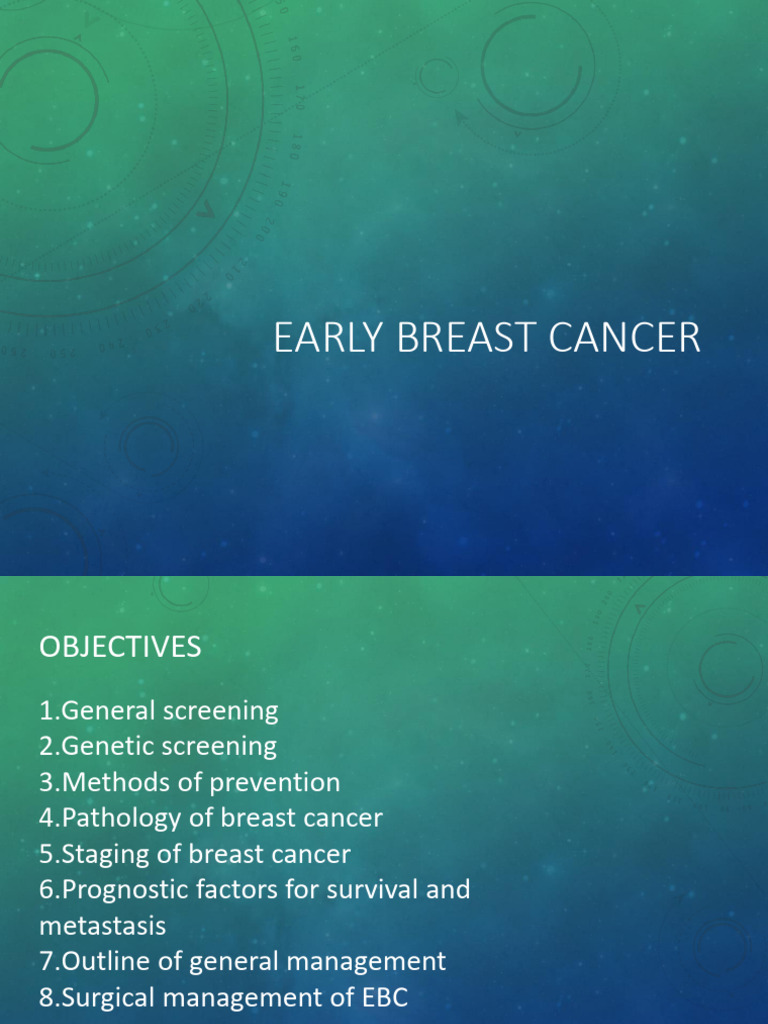 Early Breast Cancer Screening and Management | PDF | Mammography ...