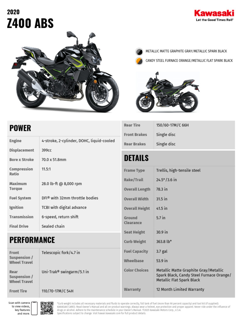 Kawasaki Z400-E カタログ 1?v=1