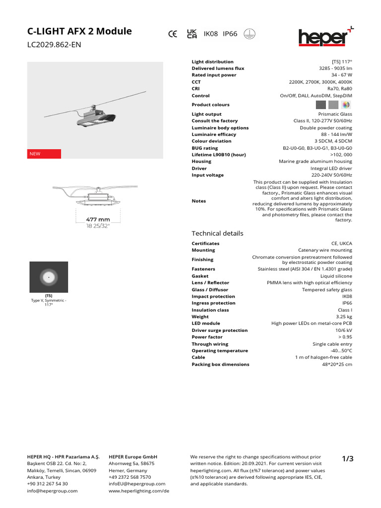 C-LIGHT AFX 2 Module Specifications | PDF | Electricity | Electrical ...