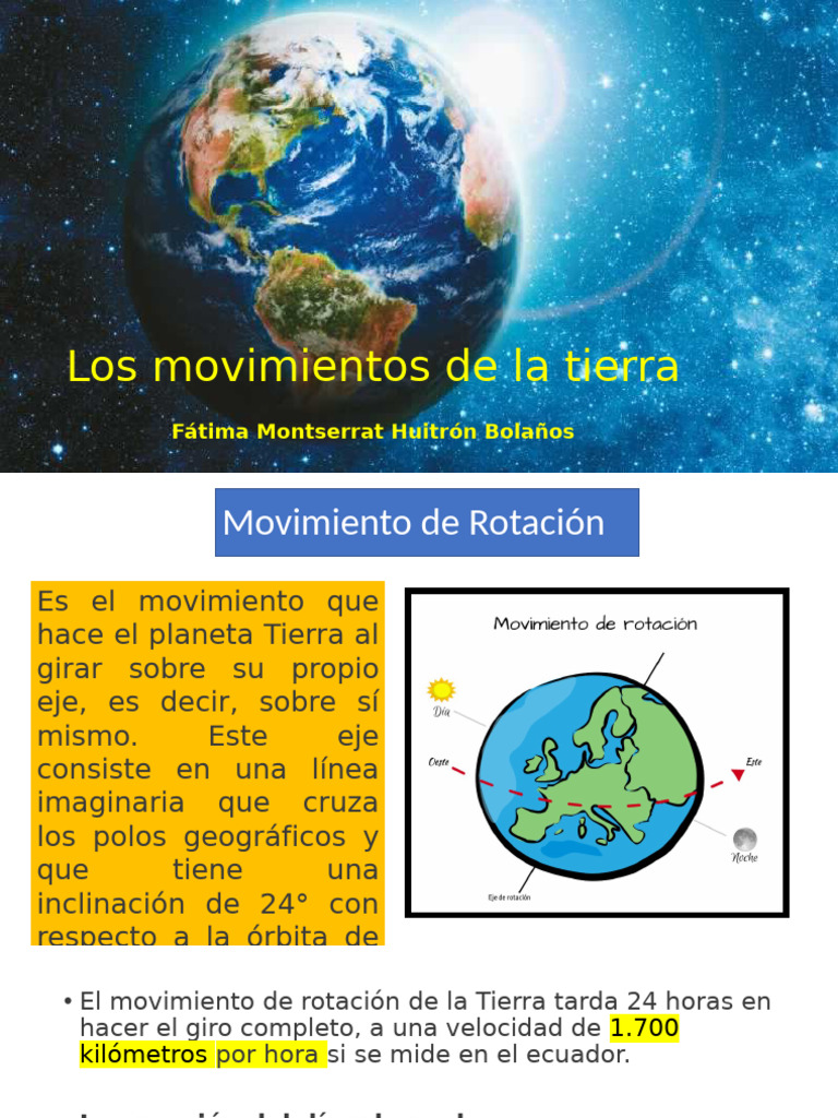 Movimientos de la Tierra y sus efectos | PDF