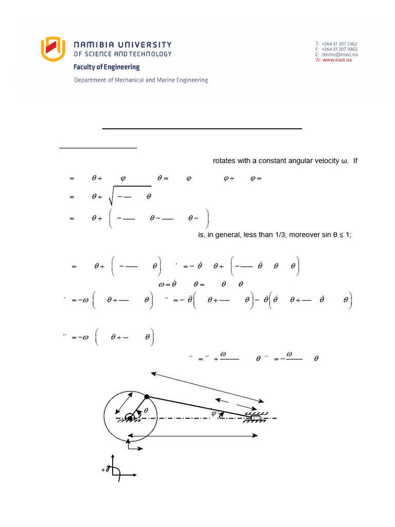 Balancing Forces in Reciprocating Engines | PDF | Force | Classical ...