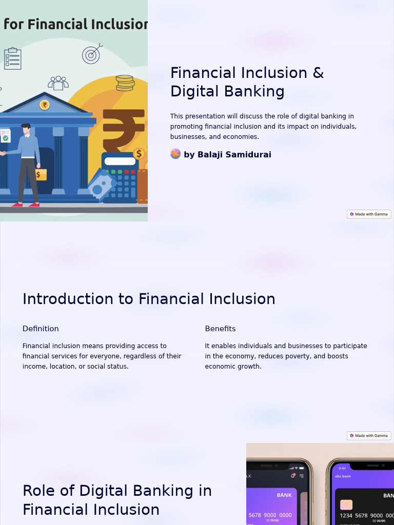 Financial Inclusion and Digital Banking | PDF | Financial Inclusion ...