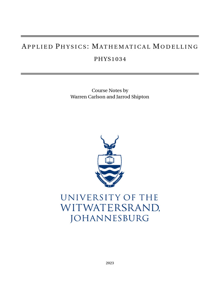 Mathematical Modeling in Applied Physics | PDF | Conceptual Model ...