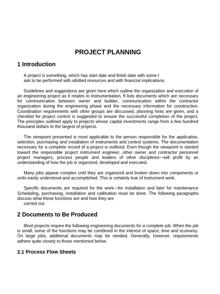 Engineering Project Planning Guide | PDF | Specification (Technical ...