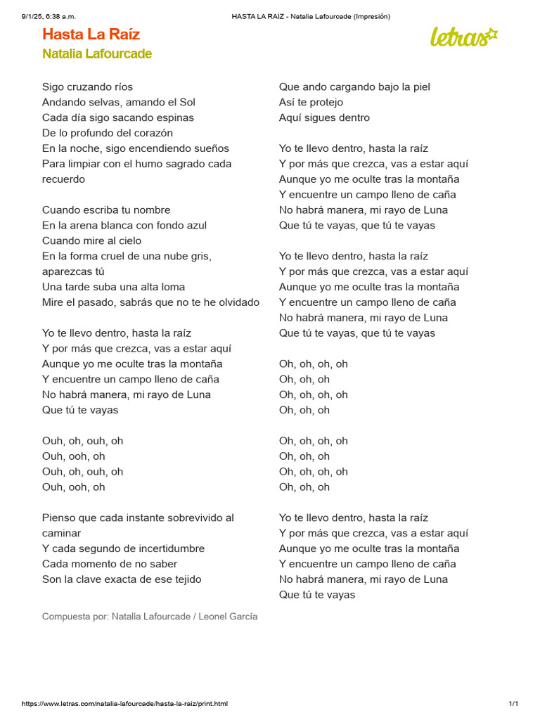 Letra de 
