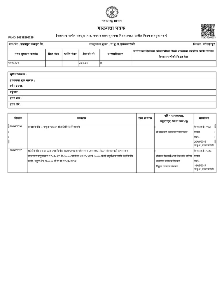 शहापुर कबनुर वि 18281 1 PRCard | PDF