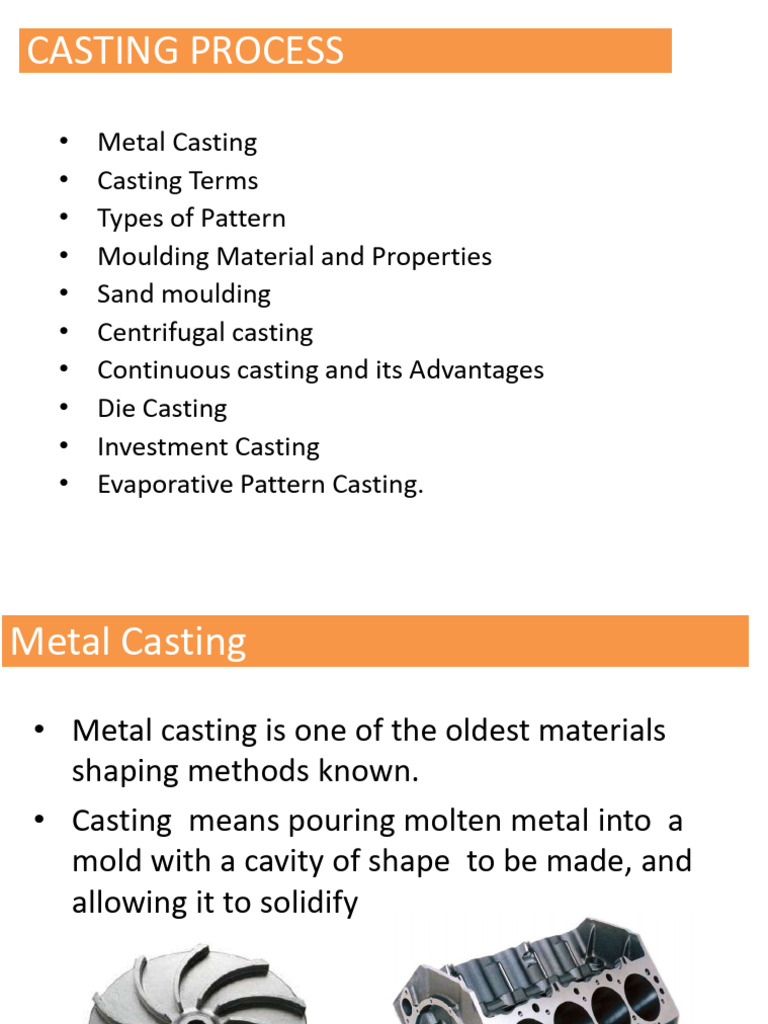 Overview of Metal Casting Techniques | PDF | Casting | Metals