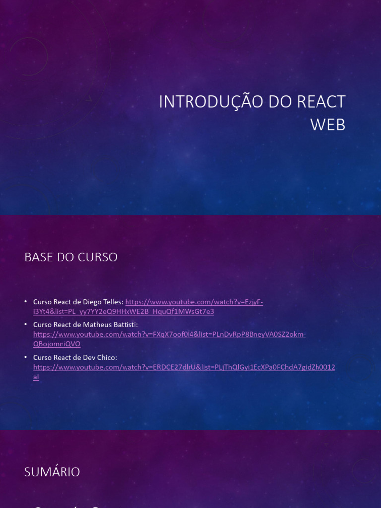 Introdução ao React: Curso e Conceitos | PDF