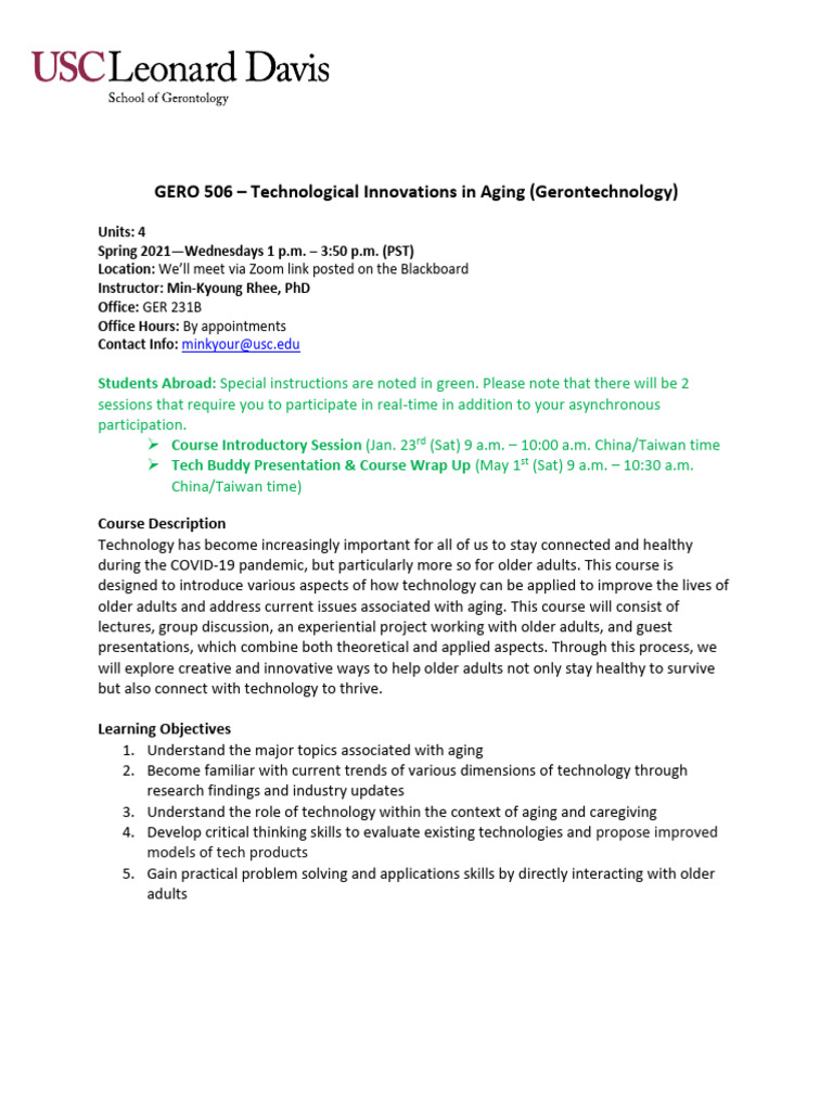 Innovations in Aging Through Technology | PDF | Mentorship | Learning
