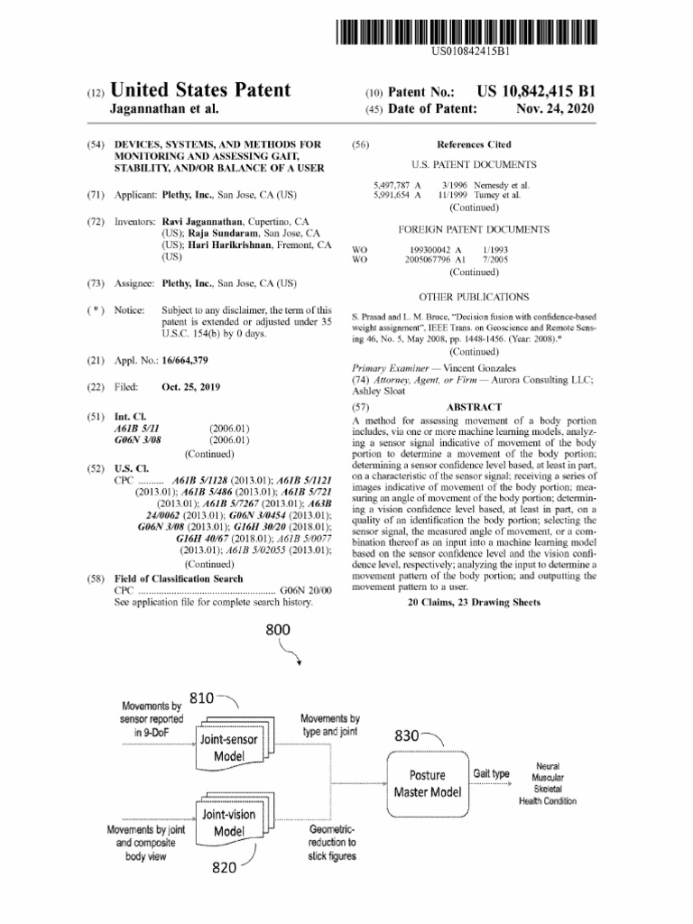 16 Patent - Devices, Systems, and Methods For Monitoring and Assessing ...