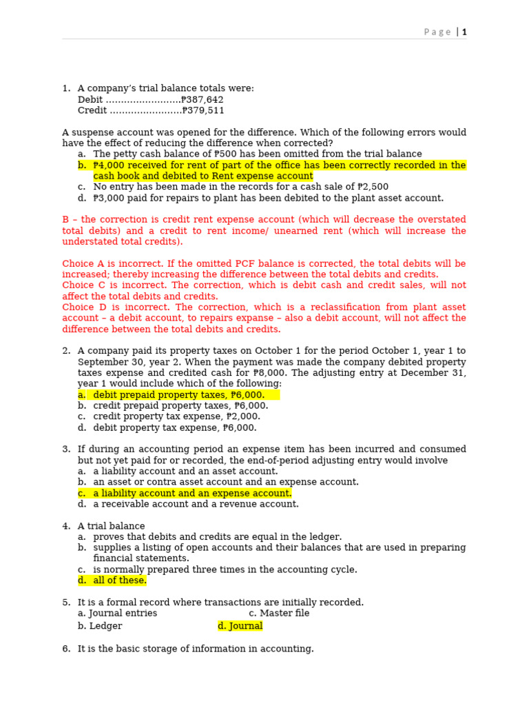 Test Bank 1 - Ia 1 | PDF | Debits And Credits | Bad Debt