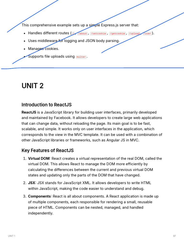 Express.js and ReactJS Overview Guide | PDF | Document Object Model ...