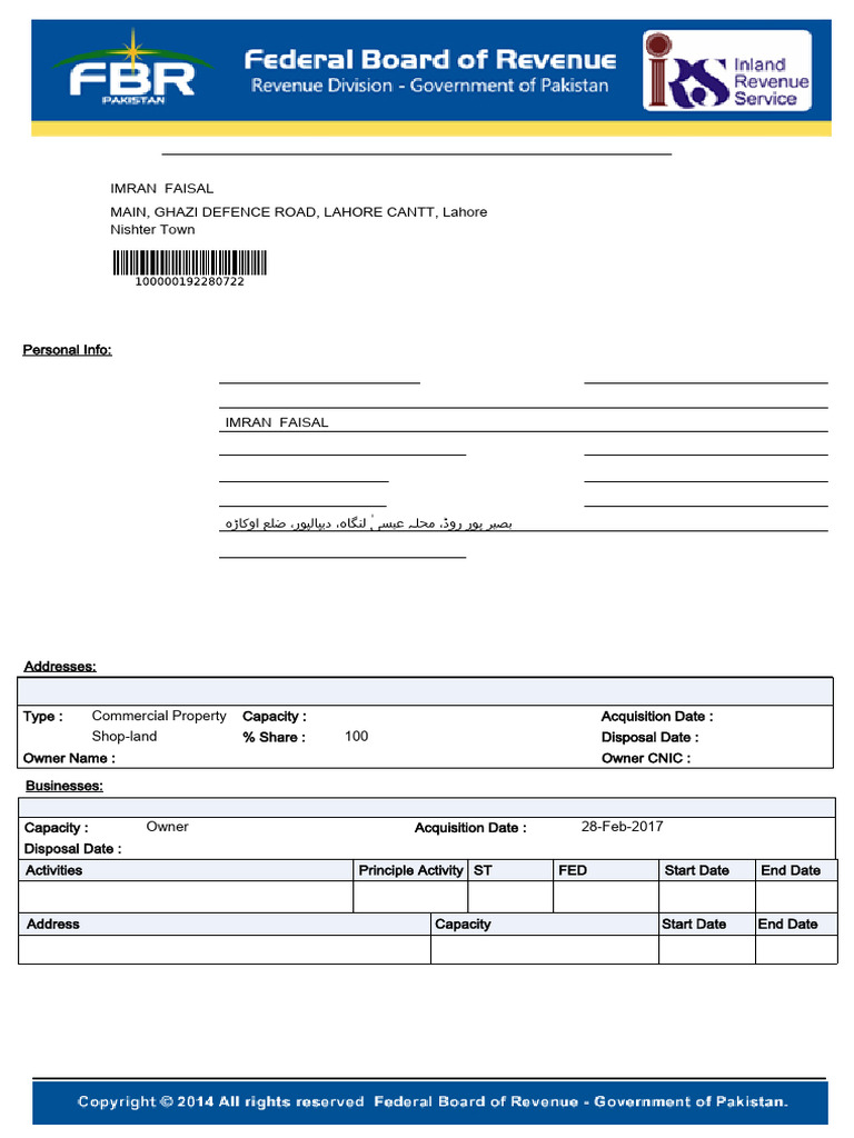 2024 Income Tax Registration Form | PDF