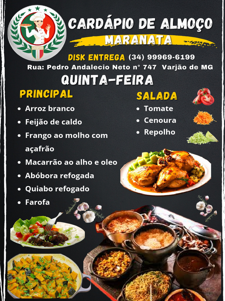 Cardápio para Restaurante - Menu Do Dia - 20250424 - 082425 - 0000 ...