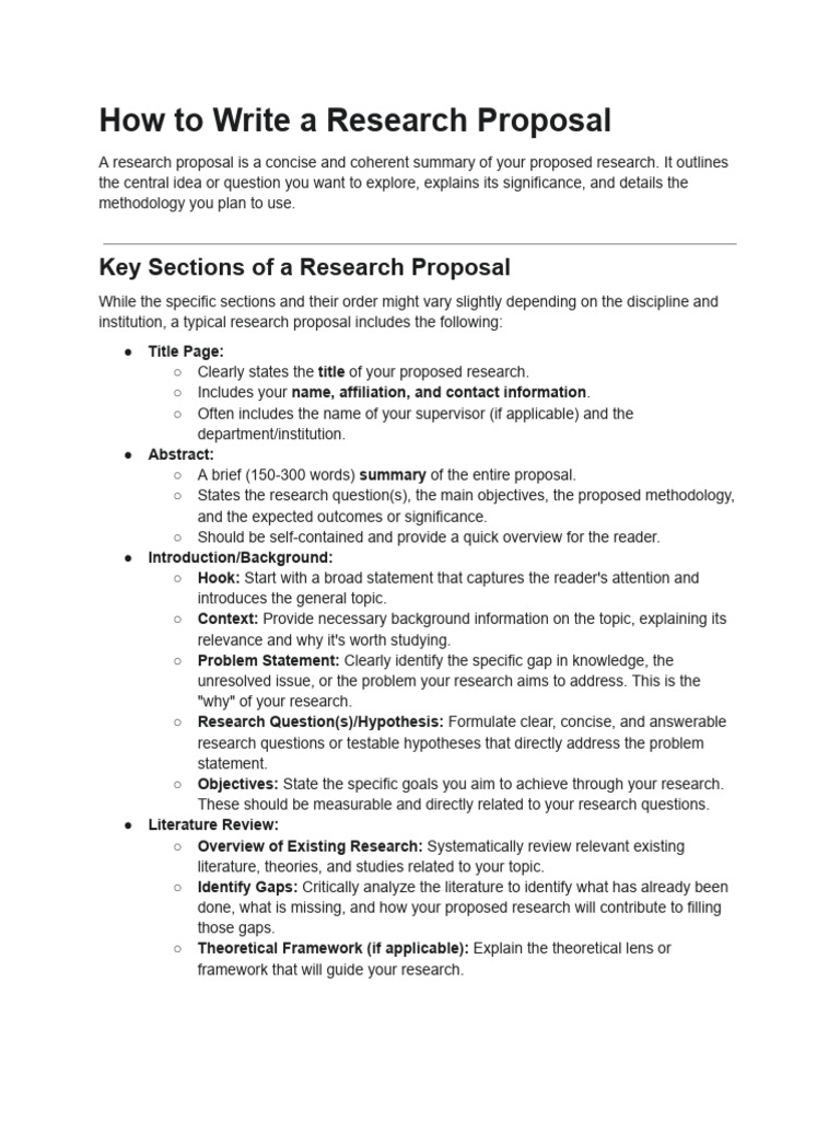 How To Write A Research Proposal | PDF | Methodology | Scientific Method