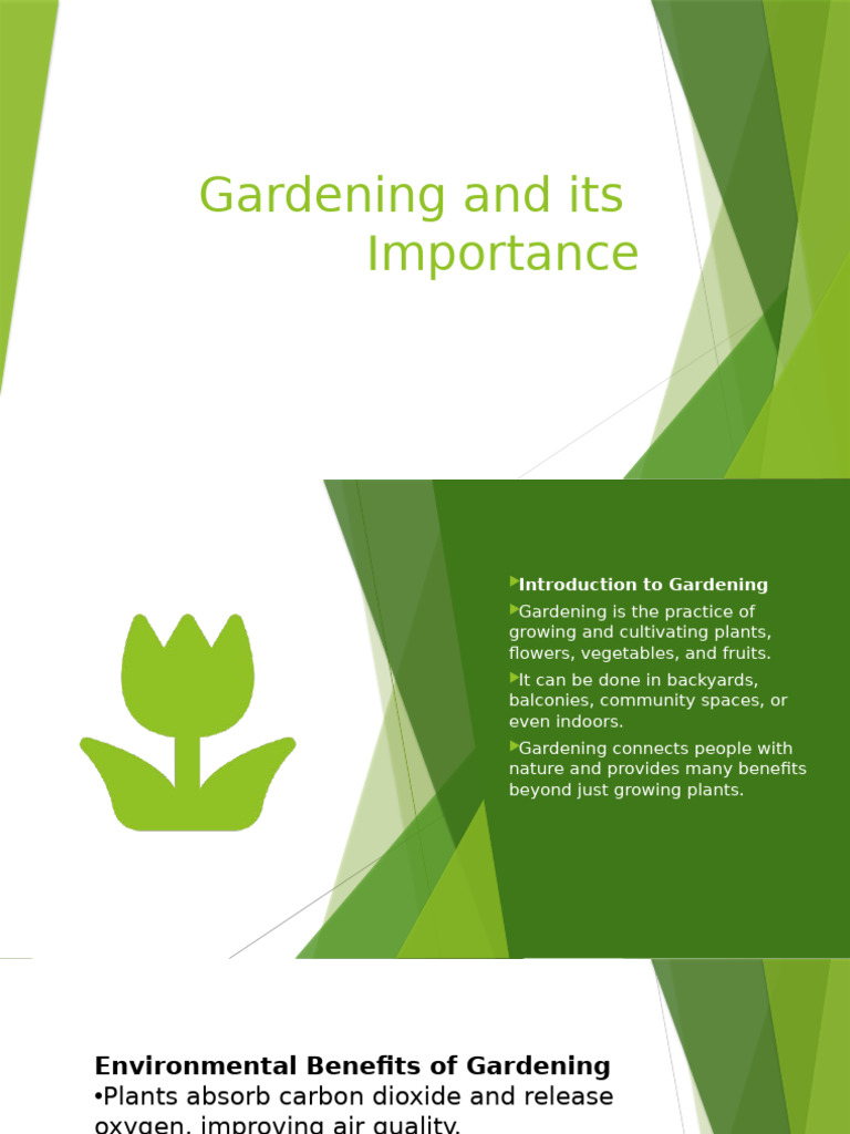 Gardening and Its | PDF