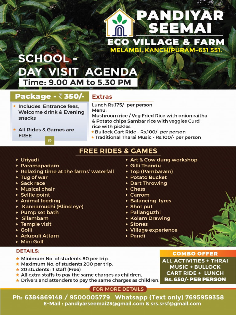 School Day Visit Agenda | PDF
