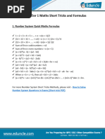 SSC CGL Quant Formula Sheet | PDF