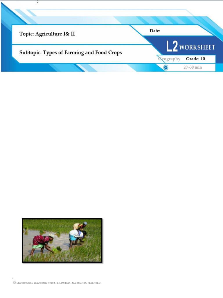 Agriculture and Farming Practices Quiz | PDF | Agriculture | Crops
