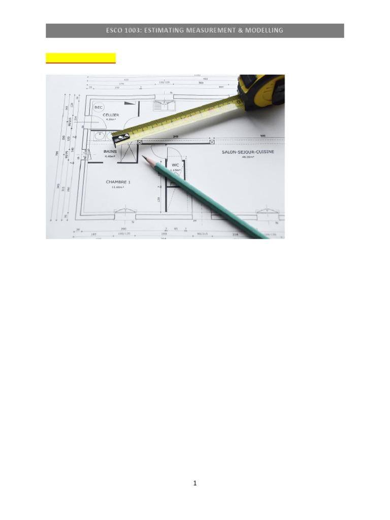 1 - Intro To Measurement & Standard Methods of Measurement (9.22) | PDF ...