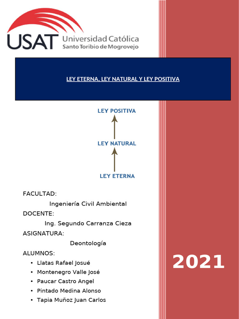Trabajo 2 | PDF | La Ley natural | Dios
