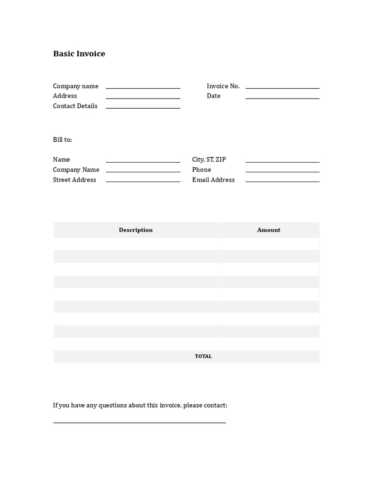 Invoices Standard Invoices Basic Invoices Basic Invoice | PDF