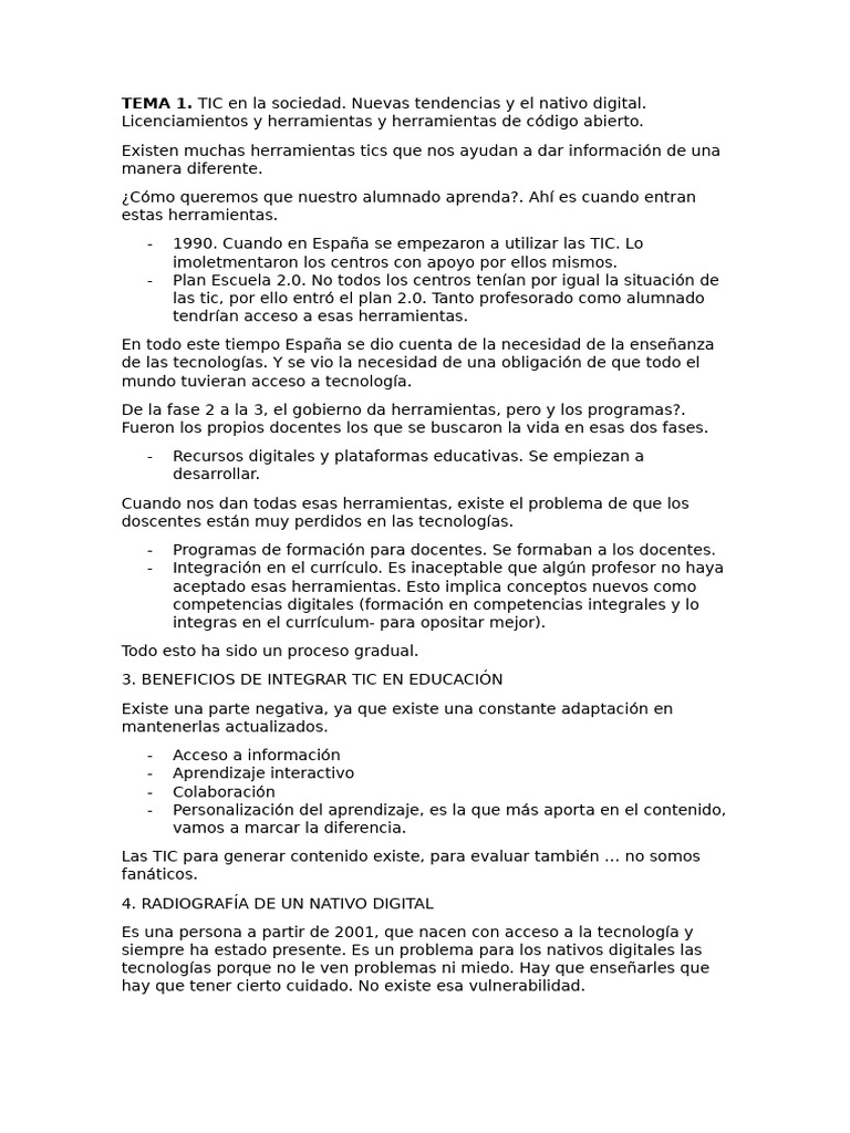 Integración de TIC en la Educación Actual | PDF | Enseñando | Plan de ...