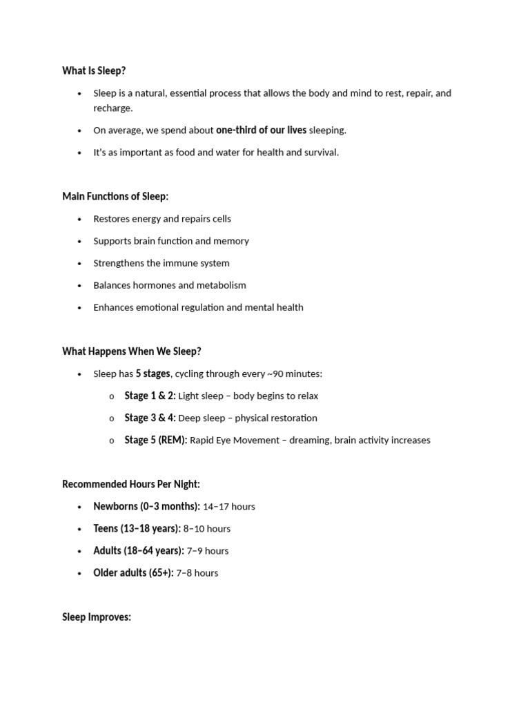 Sleep | PDF