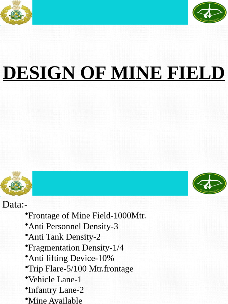 NMM-14 Mine Field Design Overview | PDF | Warfare | Military Technology