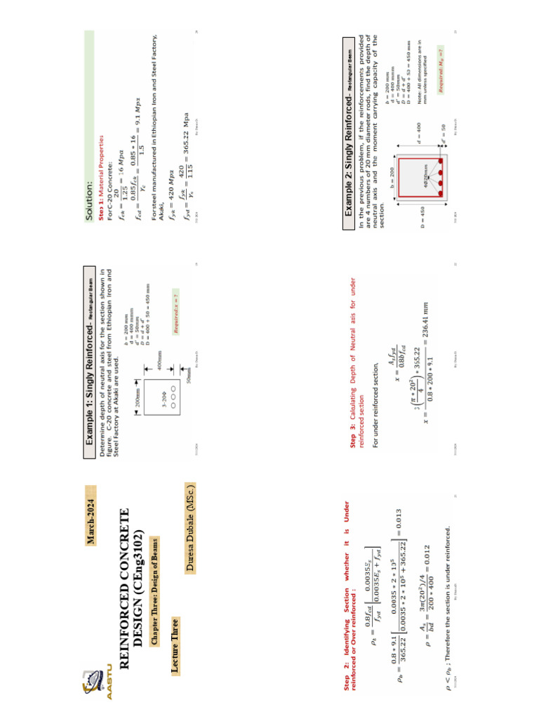 Beam Design Examples in Reinforced Concrete | PDF | Building ...