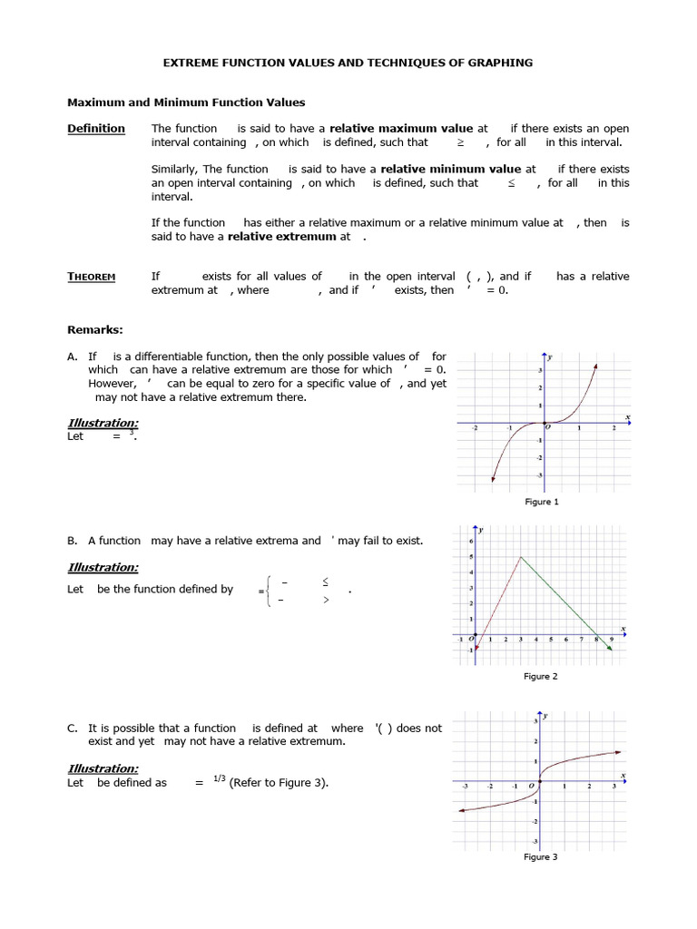 Extreme Values and Graphing Techniques | PDF | Mathematical Relations ...
