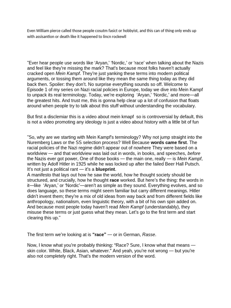 Unpacking Nazi Racial Terminology | PDF | Nazism | Race (Human ...
