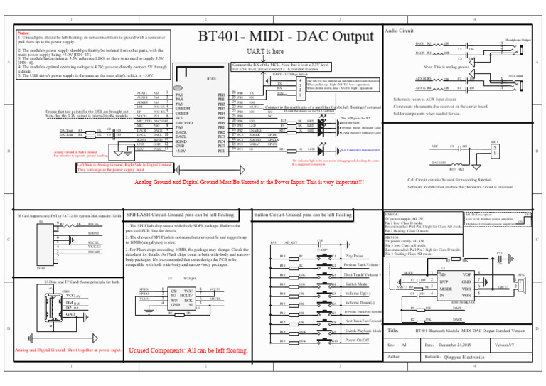 BT401 Bluetooth Module DAC Output Guide | PDF | Power Supply | Computer ...