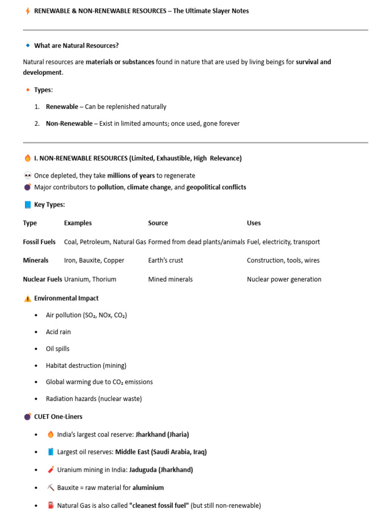 Renewable vs Non-Renewable Resources | PDF | Renewable Energy | Wind Power