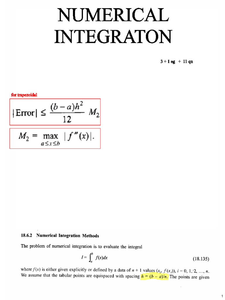 Engineering Mathematics: Numerical Methods | PDF | Integral ...