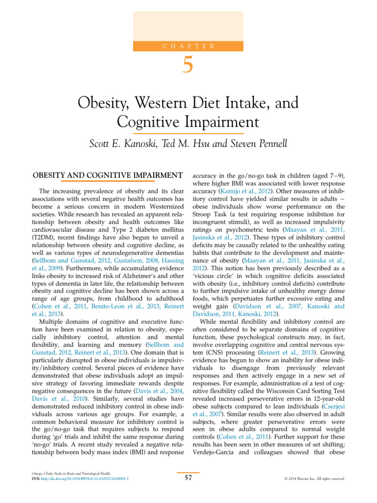 Chapter 5 - Obesity Western Diet Intake - 2014 - Omega 3 Fatty Acids in ...