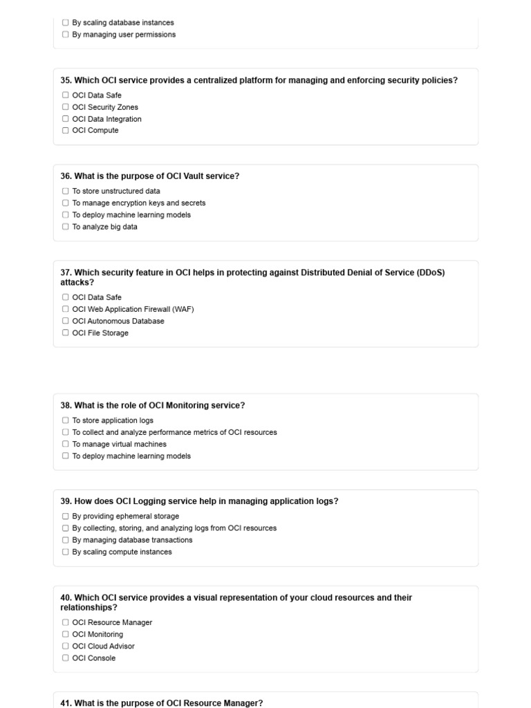Oracle Genetative AI Mock Test - Set - 03 | PDF | Databases | Cloud ...