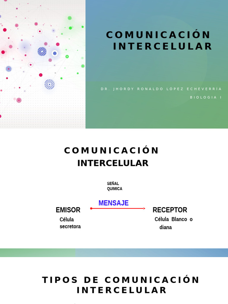 Comunicación Intercelular y Señales Químicas | PDF | Receptor ...