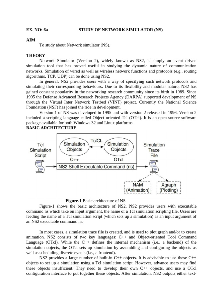 Overview of Network Simulator NS2 | PDF | Computer Network | Simulation