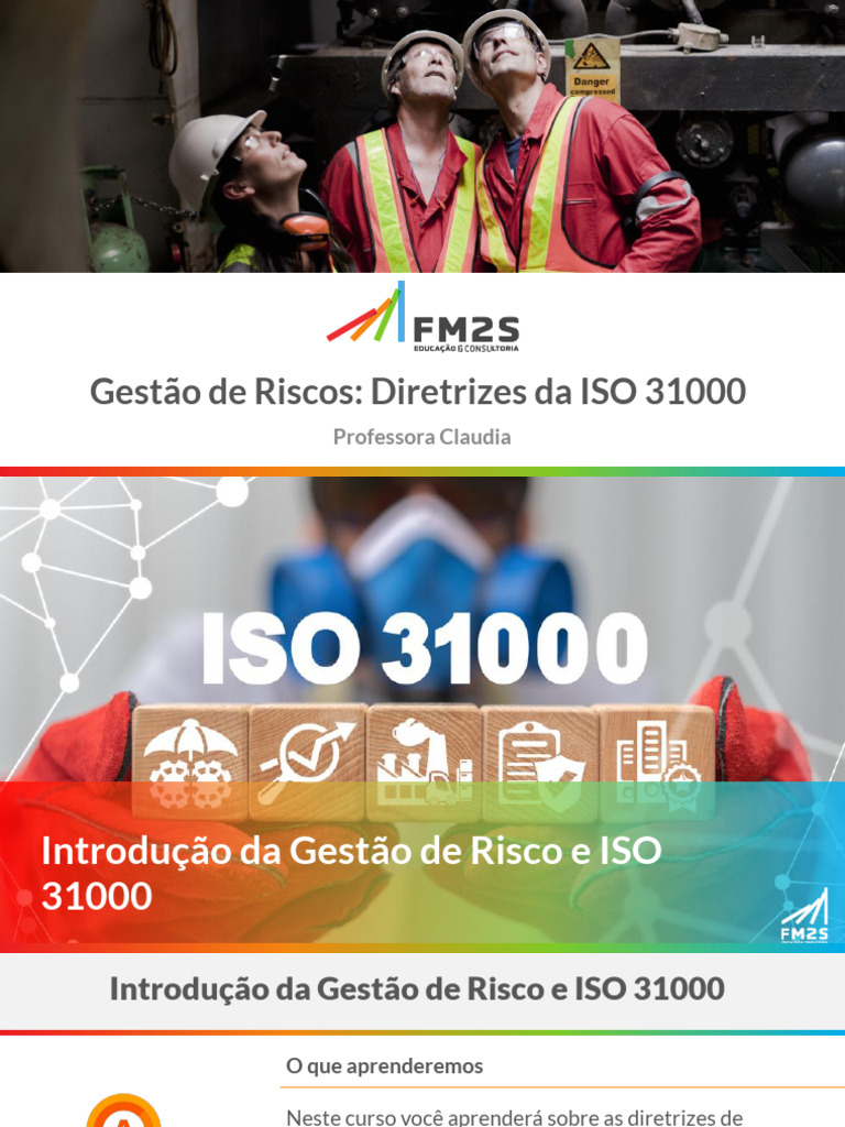 Diretrizes da ISO 31000 em Gestão de Riscos | PDF | Avaliação de risco ...