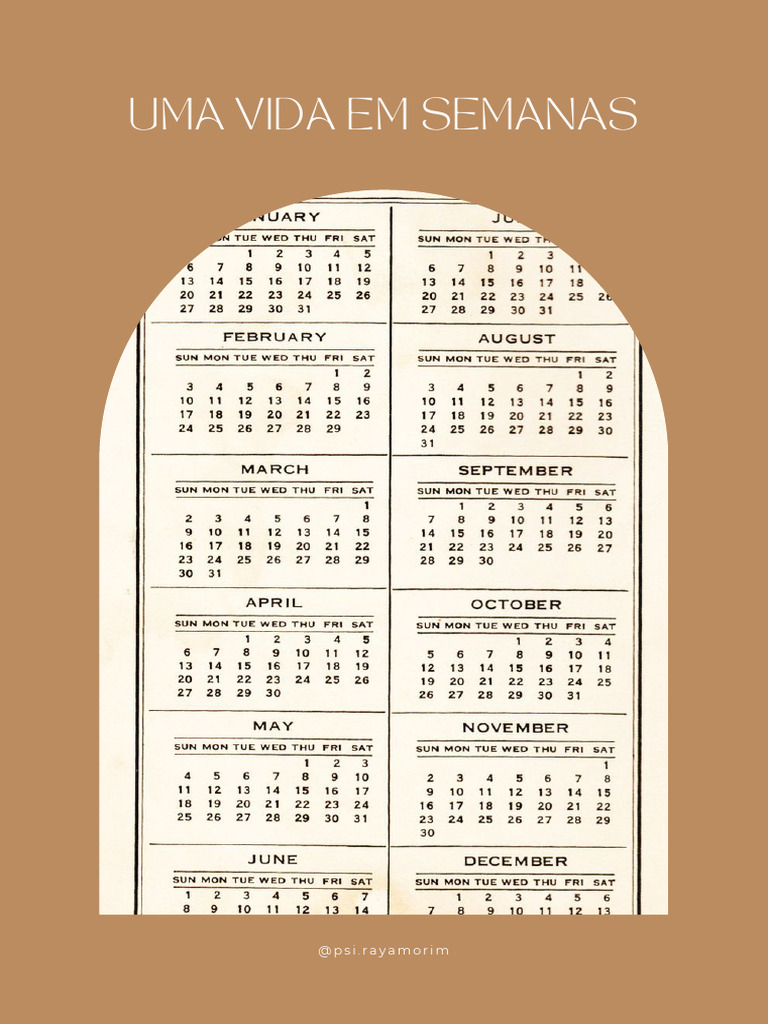 A Vida em Semanas: Visualize Seu Tempo | PDF