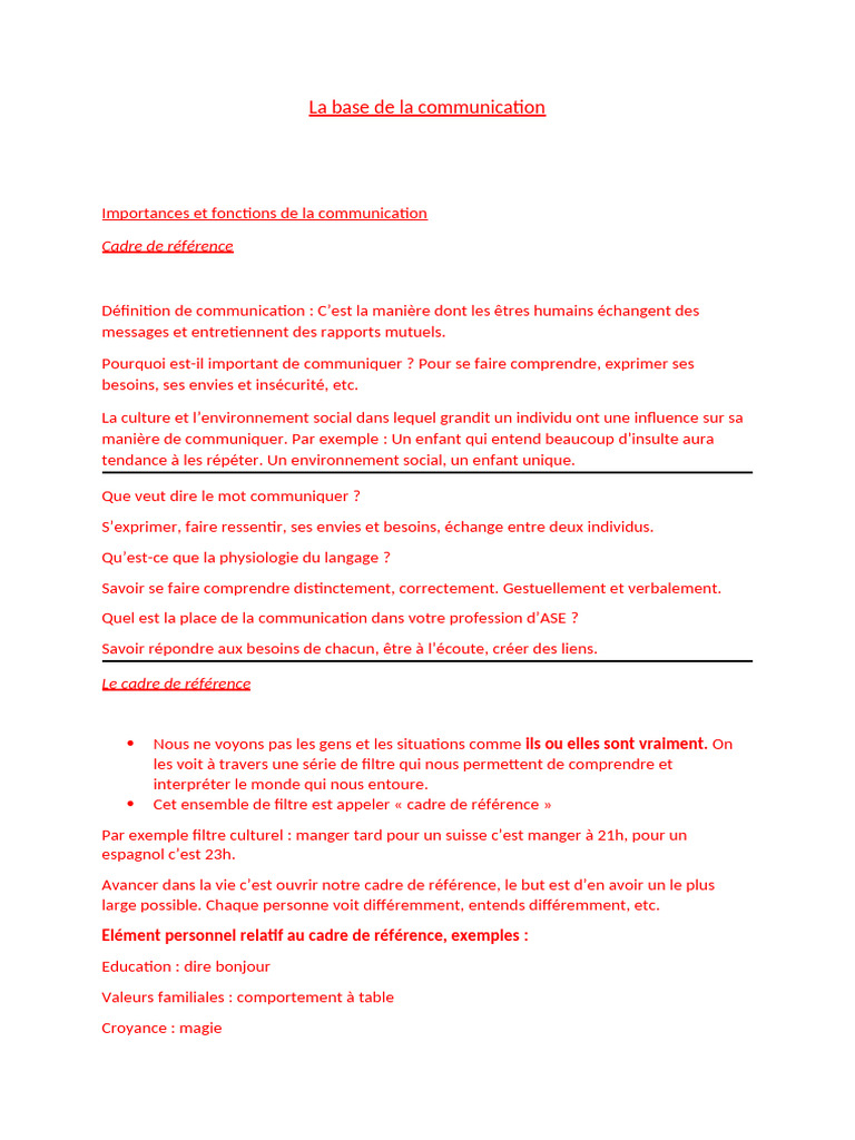 Fondamentaux de la communication humaine | PDF | Communication non ...