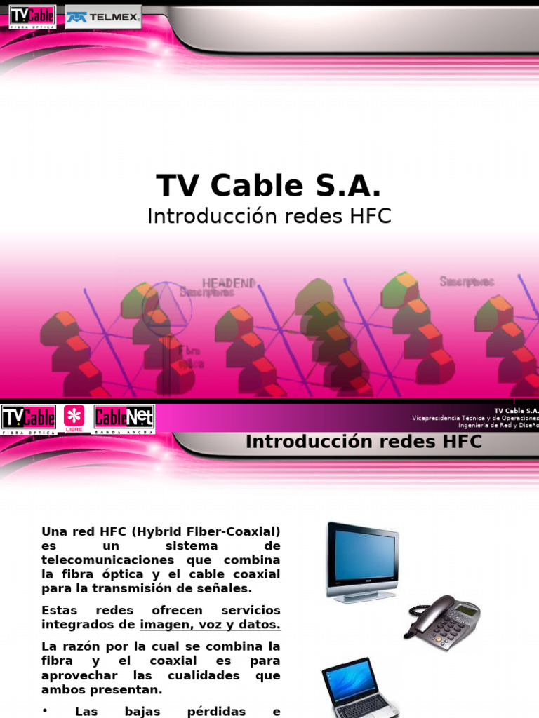 Introducción a Redes HFC en TV Cable | PDF | Televisión por cable ...