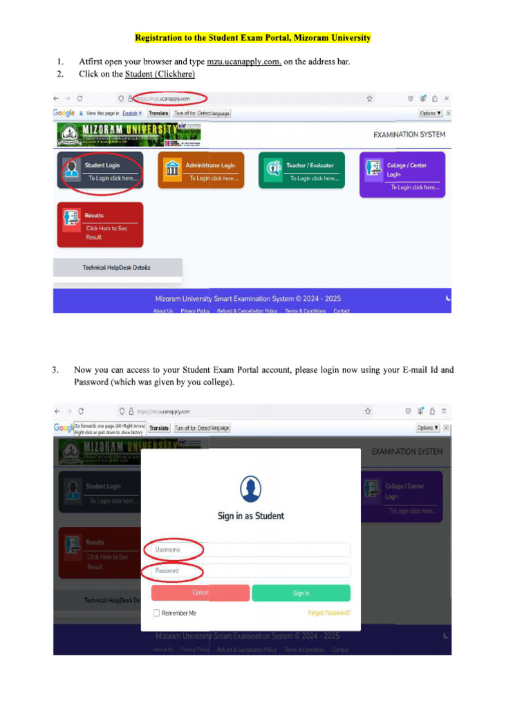 Step by Step Guidelines For Registration | PDF