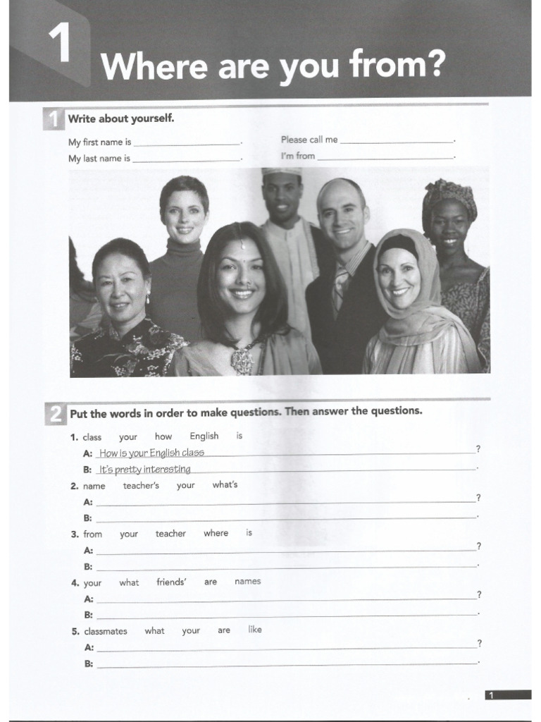 Unit 1 Book 1 WB | PDF