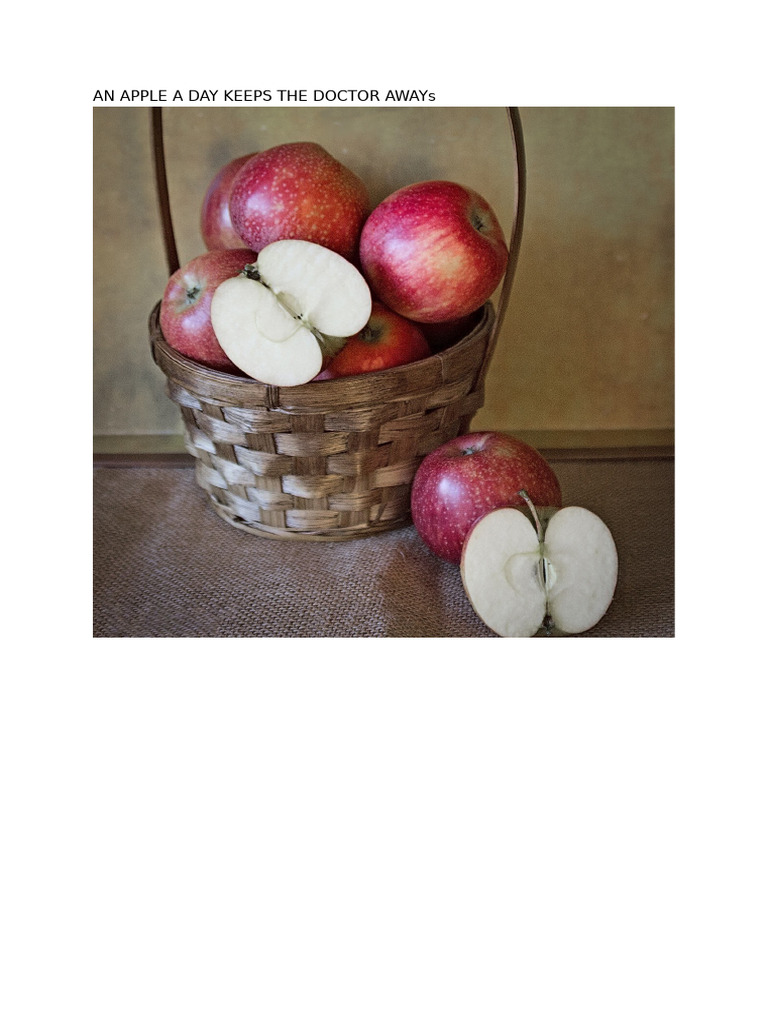 An Apple A Day Keeps The Doctor Aways | PDF