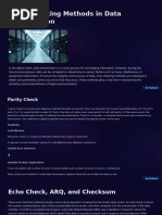 Echo Check in Data Transmission | PDF | Error Detection And Correction ...