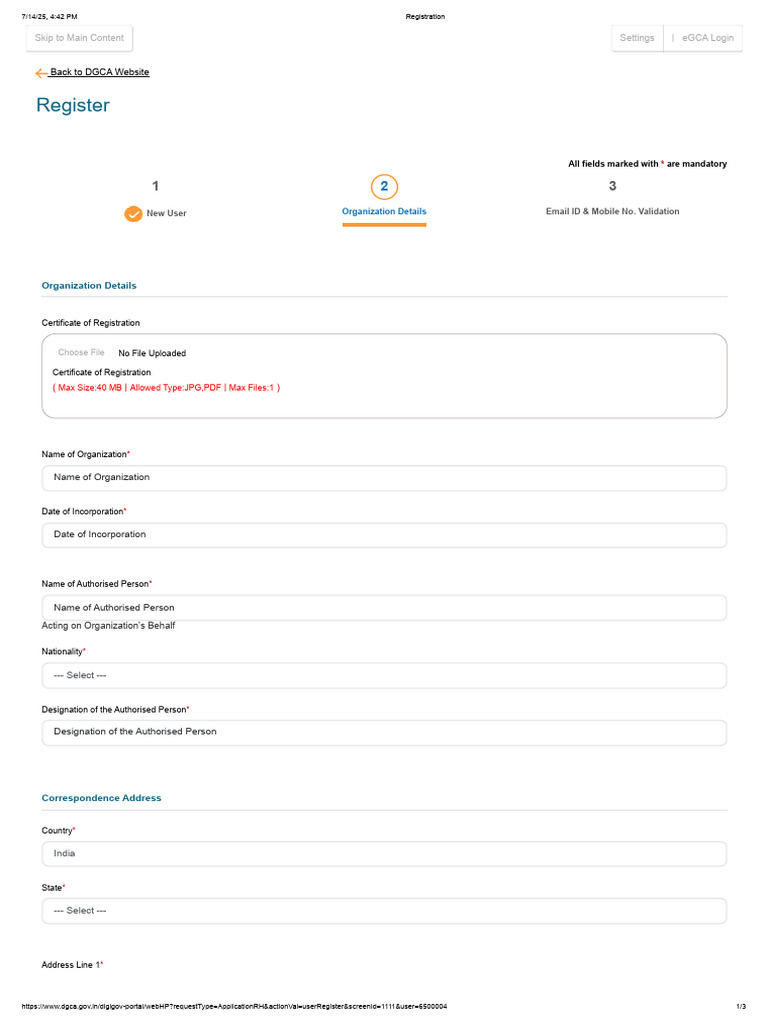 DGCA User Registration Portal Guide | PDF | Software | Computing