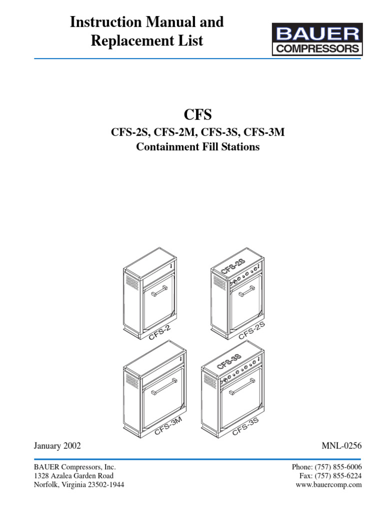 CFS-2 Instruction Manual | PDF | Valve | Pneumatics