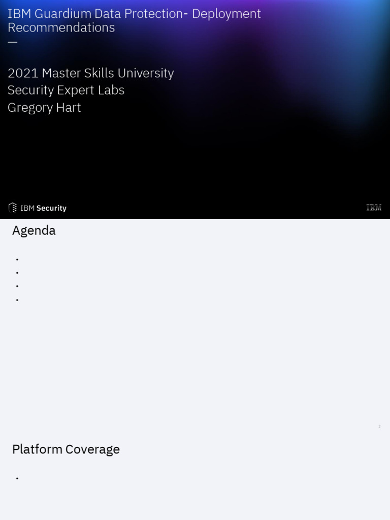 IBM Guardium Deployment Best Practices | PDF | Databases | Backup